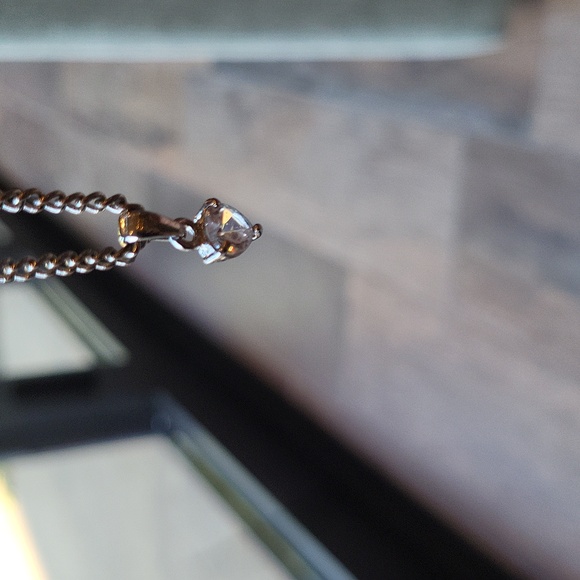 Dainty Crystal Heart Silver Tone Neckle Pendant - Picture 5 of 6